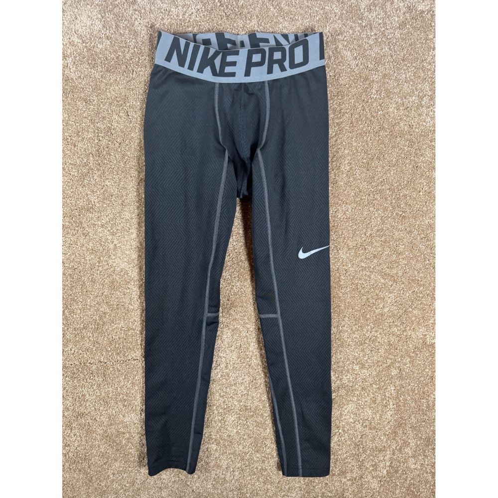 Nike Pro Mens Compression Tights Black Athletic Leggings Medium‎